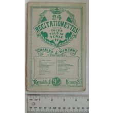 1922 Charles J. Winter 24 Recitationettes being Tales Told in Verse