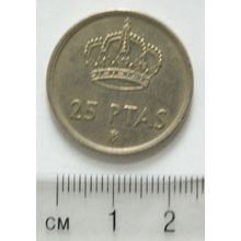 1982 Spanish 25 peseta coin