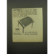 1951 Design Exclusives Allan Gould Seat Advertisement - Spring-y