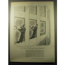1959 Cincinnati Enquirer Newspaper Ad - cartoon by Robert Day - Media Department