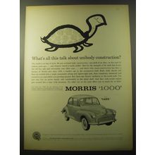 1960 Morris 1000 Car Ad - What's all this talk about unibody construction?