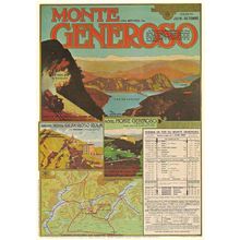 Monte Generoso Chemin De Fer 1895 Timetable Switzerland Poster Postcard