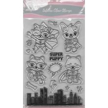 A6 Super Hero Puppy Stamp set. Stamping Cardmaking Scrapbooking Crafts