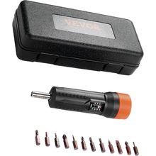VEVOR 1/4" Drive Torque Screwdriver Wrench Set | 10-70 In-Lbs Torque Adjustment