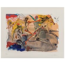 Salvador Dali (1904-1989). Les cavaliers de l'Apocalypse, 1970 Poster Canvas Mov