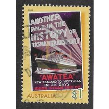 AUS 2004 $1.00 'BON VOYAGE OCEAN LINERS POSTER ART' FINE USED (EBID68-392)