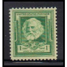 864 1c Henry Longfellow Fine MNH KA2474