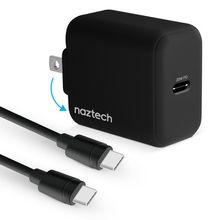 20W PD Wall Charger + USB-C to USB-C 4ft Cable[ 4FT Black ]