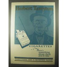 1925 Herbert Tareyton Cigarettes Ad - You'll Like