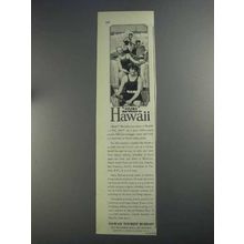 1925 Hawaii Tourist Bureau Ad - Huki This Winter