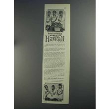 1925 Hawaii Tourist Bureau Ad - Summer Smiles