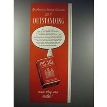 1948 Pall Mall Cigarettes Ad - One is Outstanding