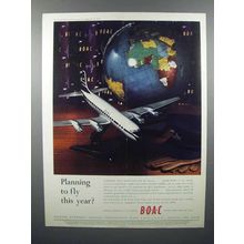 1958 BOAC Airways Ad - Planning to Fly