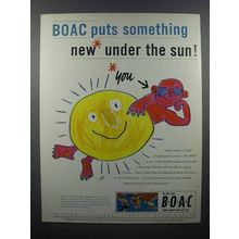 1958 BOAC Airways Ad - Puts Something New Under the Sun