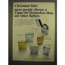 1966 Zippo Cigarette Lighter Ad - Christmas Hint