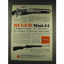 1976 Ruger Mini-14 Semi-Auto Rifle Gun Ad - Rugged