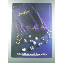 1981 Seagram's Crown Royal Whisky Ad - It Also Holds
