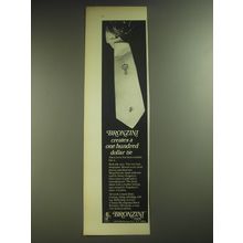 1974 Bronzini Ties Ad - Bronzini creates a one hundred dollar tie