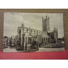 GLOUCESTER CATHEDRAL from S.W. used antique postcard by F Frith 1908 pm =