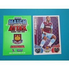 311. Julien Faubert - West Ham Utd - Match Attax 2010/11 Football Card EF1
