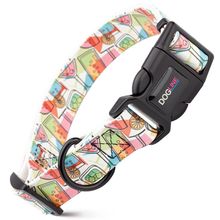 Dog Pet Bottoms Up Quick Release Printed Collar 3/4" x 12" - 19"