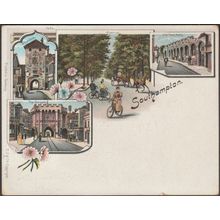 Court Card - Multiview, Southampton, c.1895-1900 - Edwin Jones Postcard