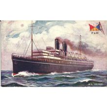 P&O SS MEDINA Tuck Oilette Postcard (9896)