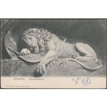 Löwendenkmal, Luzern, 1906 - Goetz AK