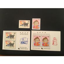 ICOLLECTZONE Korea 1749-1750, 1749a, 1750a VF NH
