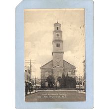 New Jersey New Brunswick First Reformed Church Street Scene Intersection~3673