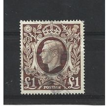 GB.SG478c £1 Brown.Fine Used.Jul25a