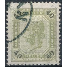 Emperor Franz Josef I: 40h - Austria 1899 - FH - MiNr 78A (B)