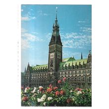 TOWNHALL, HAMBURG. ,unused vintage postcard =