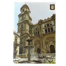 THE CATHEDRAL, MALAGA, SPAIN used vintage postcard 1978 postmark =