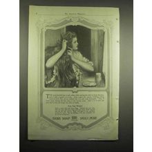 1918 Ivory Soap Ad - 99% Pure - Woman Brushing Hair