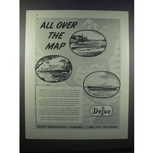 1946 Defoe Yachts Ad - All Over the Map