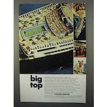 1966 Cunard Queen Cruise Ad - Big Top