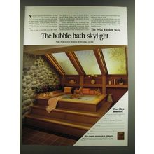 1986 Pella Skylights Ad - The Bubble Bath Skylight