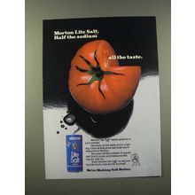 1986 Morton Lite Salt Ad - Half the Sodium All The Taste