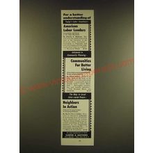 1950 Harper & Brothers Ad - understanding of Today's labor Readiness