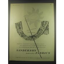 1949 Sanderson Indecolor Fabrics Ad - sun-resisting.. Wash proof