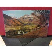 LANGDALE VALLEY, ENGLISH LAKES, vintage unused postcard by Sanderson & dixon =