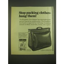 1968 Kingfisher New Atlantic Travel-Pack Ad - Stop packing clothes - hang them
