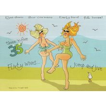 Playing Bingo With Flirting Wives Adultery Eastbourne Comic Postcard