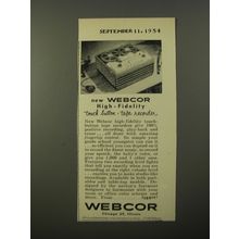 1954 Webcor Tape Recorder Advertisement