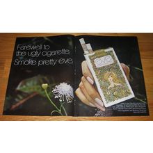 1971 Eve Cigarettes Ad - Farewell to the ugly cigarette. Smoke pretty eve