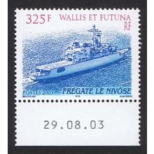 Wallis and Futuna Frigate' La Nivose' with Margin with Date of printing 2003