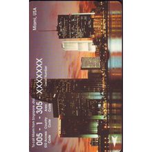 Miami USA S'pore $10 Telephone Card (Used)