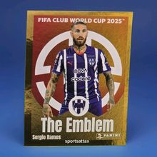 SERGIO RAMOS MONTTEREY (MEXICO) THE EMBLEM GOLD 310 CLUB WORLD CUP 2025 PANINI