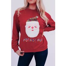Red HO HO HO Sequined Santa Claus Sweatshirt